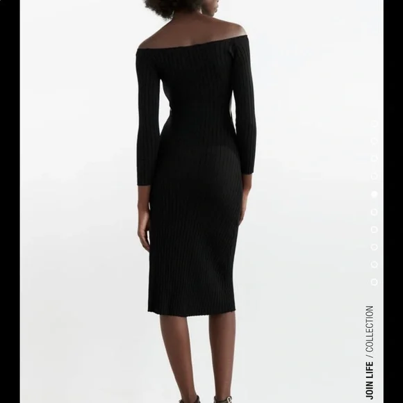 🆕 Zara Cut Out Rib Dress SIZE Medium - Picture 5 of 11